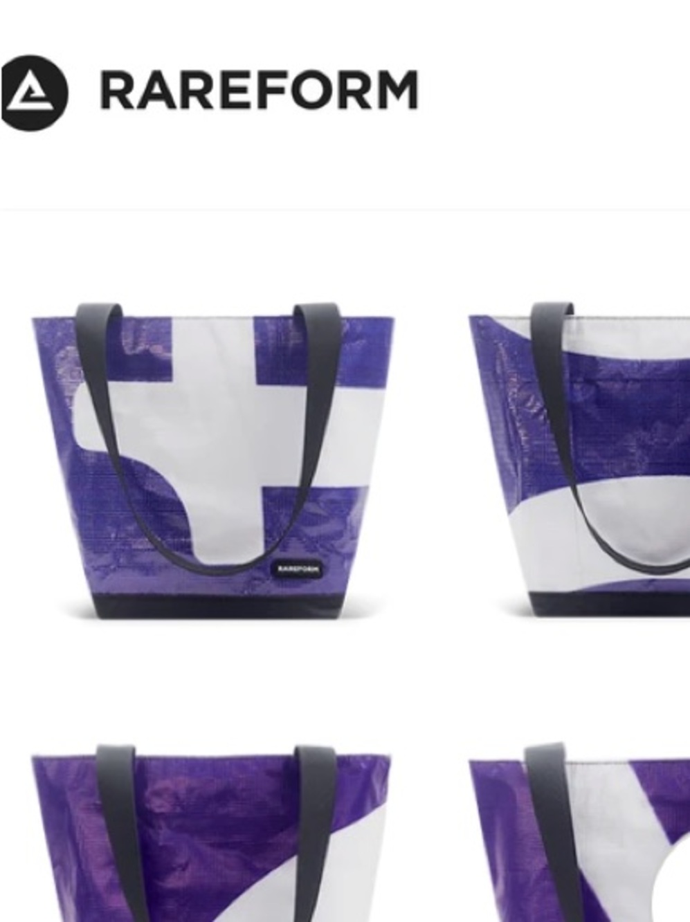 Rareform Mini Blake Tote NWT Blues White Recycled Billboard